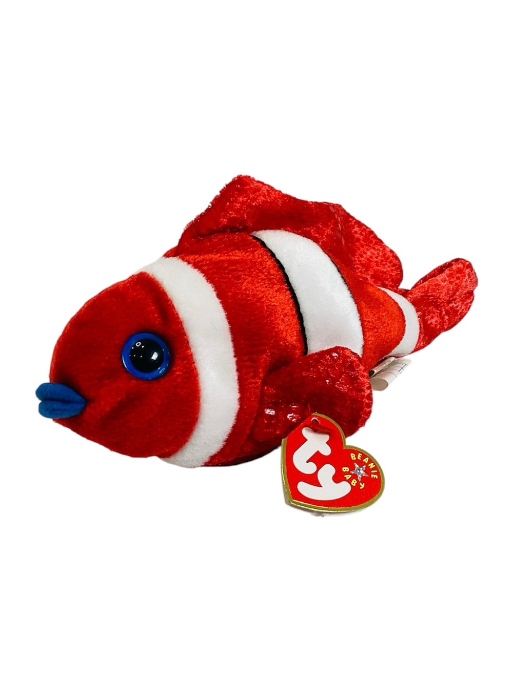 💚 TY “Jester” Beanie Baby Clownfish with Blue Eyes